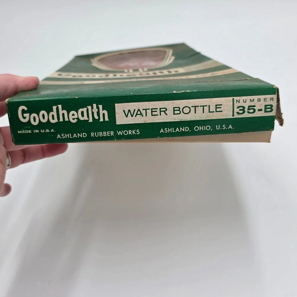 Goodhealth Water Bottle Number 35B Red Rubber‎ Vintage USA Ashland Rubber Works